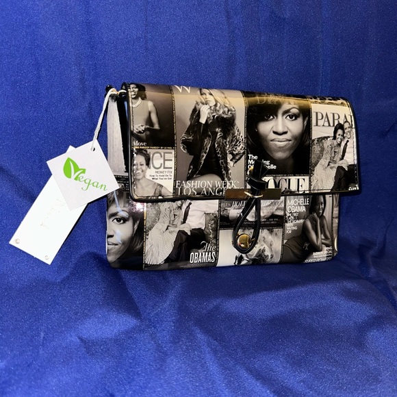 🩶🖤 Michelle Obama Crossbody/Clutch - Picture 2 of 10